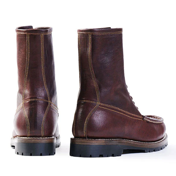 MOHAWK MOCCASIN BOOTS / EZO DEERSKIN / BURNT BURGUNDY - Image 5