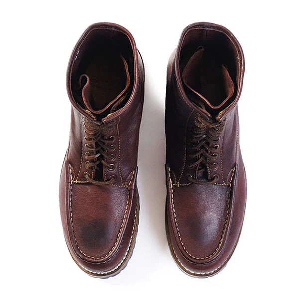 MOHAWK MOCCASIN BOOTS / EZO DEERSKIN / BURNT BURGUNDY - Image 6