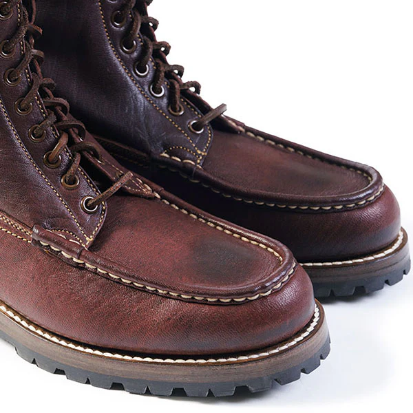MOHAWK MOCCASIN BOOTS / EZO DEERSKIN / BURNT BURGUNDY - Image 8