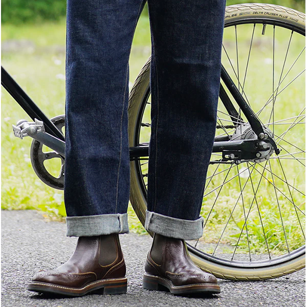 MEDALLION BROGUE CHELSEA BOOTS / SHINKI HIKAKU HORSEBUTT / DARK BROWN - Image 10