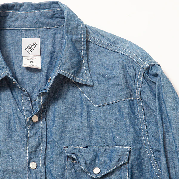 LONE STAR SHIRT / COTTON CHAMBRAY / BLUE - Image 12