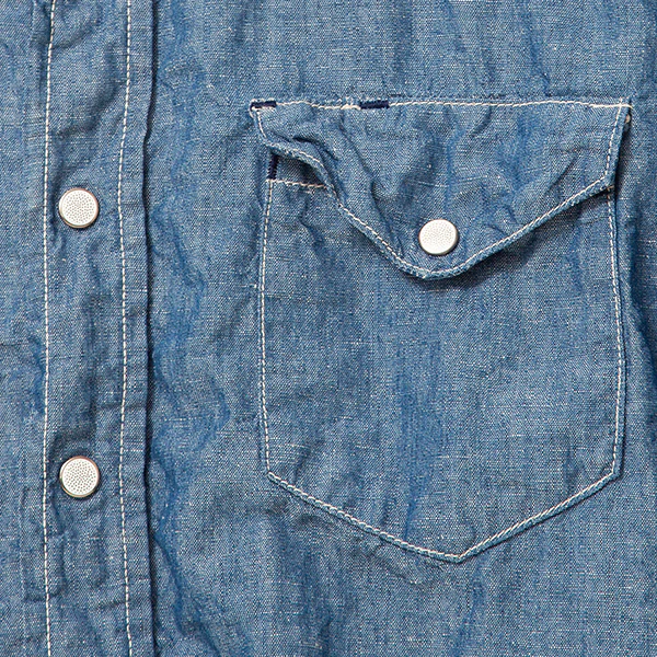 LONE STAR SHIRT / COTTON CHAMBRAY / BLUE - Image 13