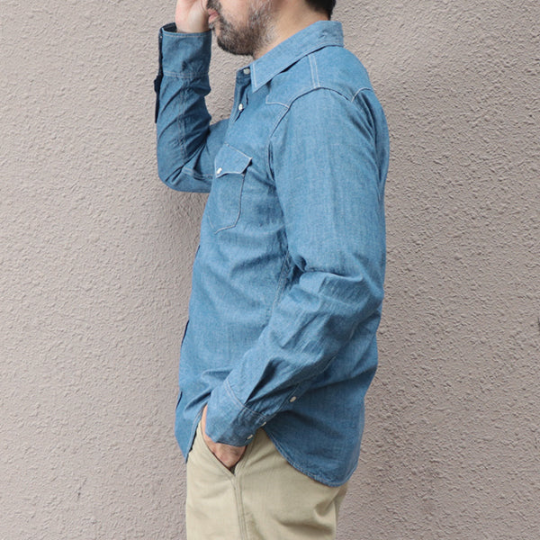 LONE STAR SHIRT / COTTON CHAMBRAY / BLUE - Image 2