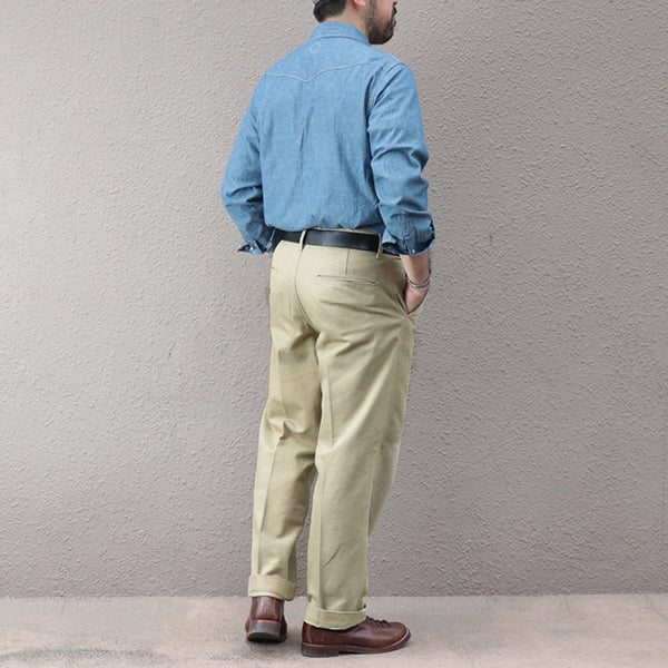 LONE STAR SHIRT / COTTON CHAMBRAY / BLUE - Image 5