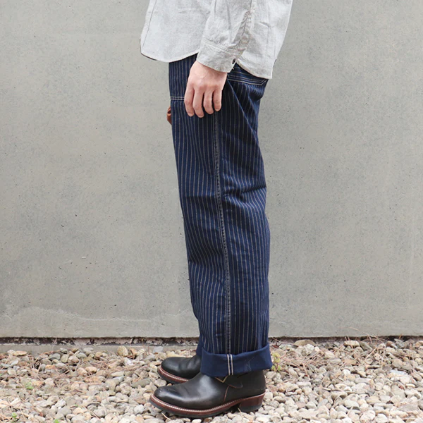 LONGSHOREMAN OVERALLS / INDIGO WABASH STRIPE - Image 7