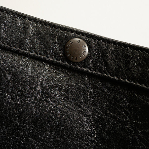 MAIL BAG BLACK / HORSE HIDE BROWN CORE LEATHER - Image 3