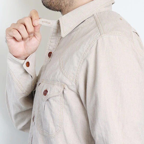 MONTAUK SHIRT / VINTAGE STYLE COTTON × HEMP WEATHER - Image 5