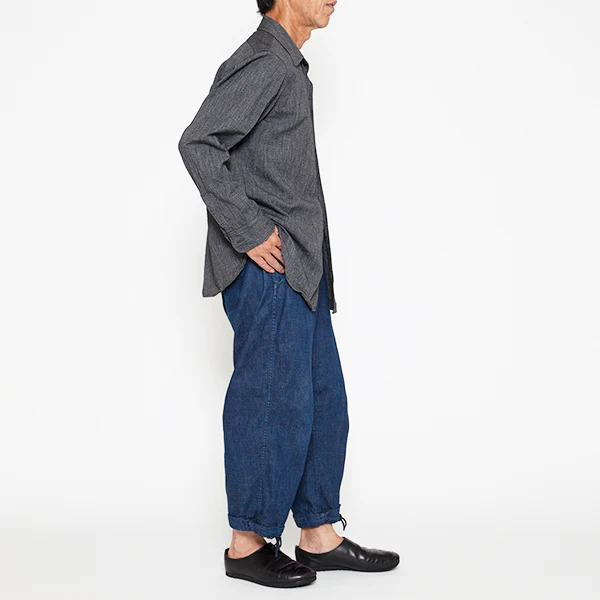US NAVY 1 POCKET SHIRT / COTTON CHAMBRAY / TOP BLACK - Image 7