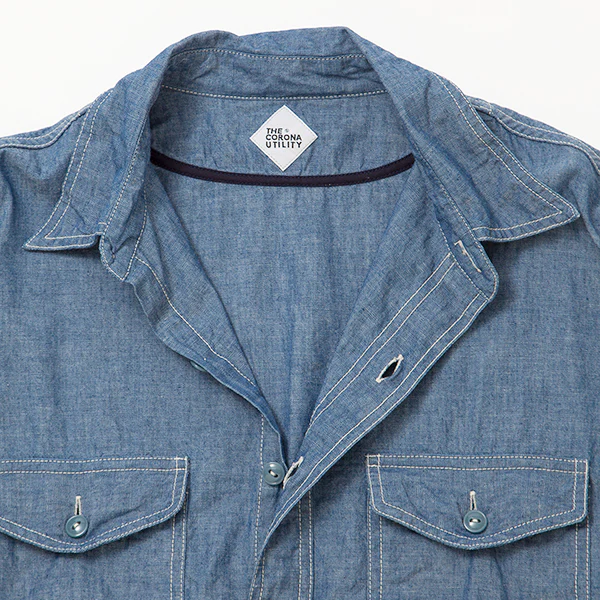NAVY PULLOVER SHIRT / BLUE CHAMBRAY - Image 4