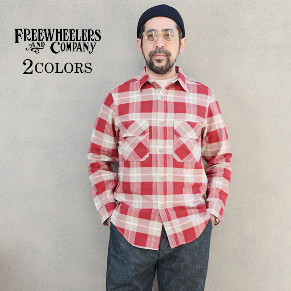 NOMAD WORK SHIRT / ORIGINAL COTTON FLANNEL CHECK WITH A RAISED BACK