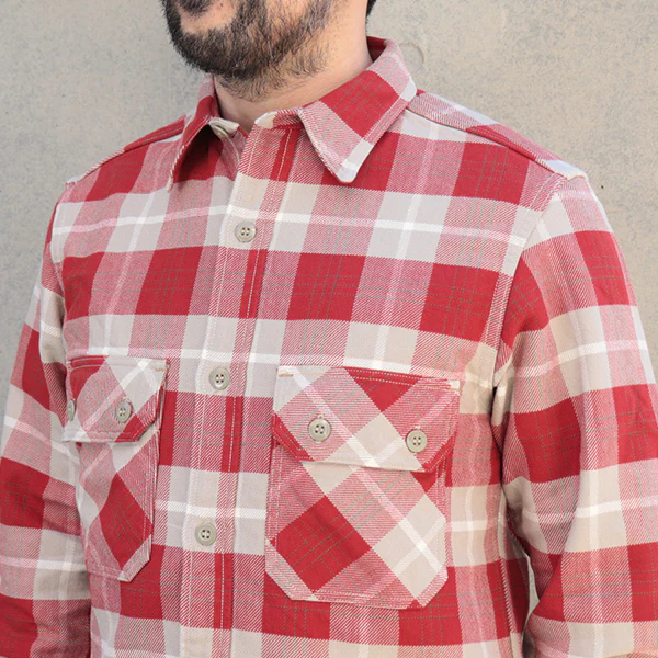 NOMAD WORK SHIRT / ORIGINAL COTTON FLANNEL CHECK WITH A RAISED BACK - Image 11