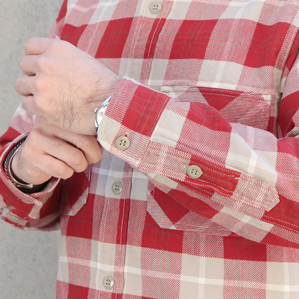 NOMAD WORK SHIRT / ORIGINAL COTTON FLANNEL CHECK WITH A RAISED BACK - Image 12
