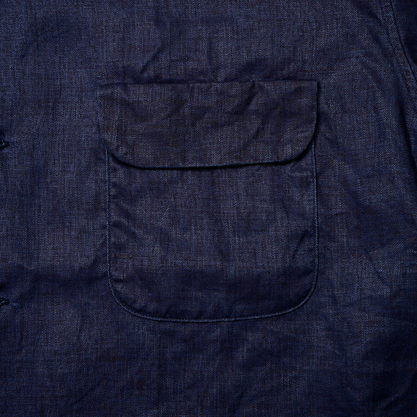 OPEN COLLAR SHIRT LINEN INDIGO / INDIGO - Image 5
