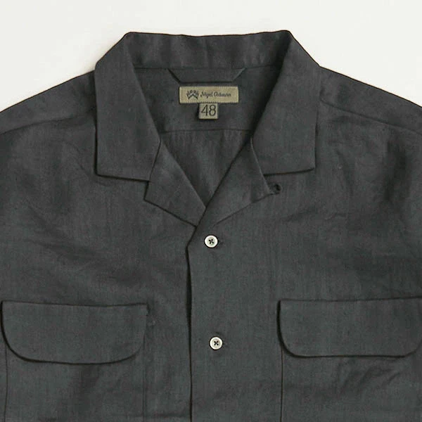 OPEN COLLAR SHIRT LINEN TWILL - Image 8