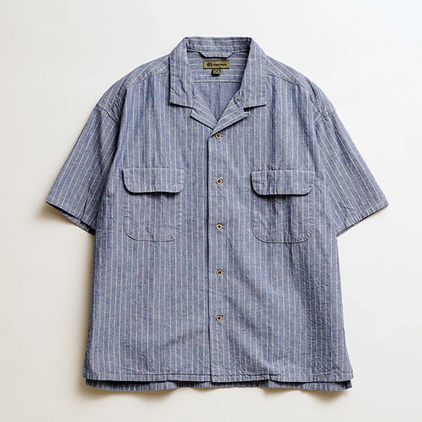 OPEN COLLAR SHIRT WABASH DUNGAREE / INDIGO - Image 2