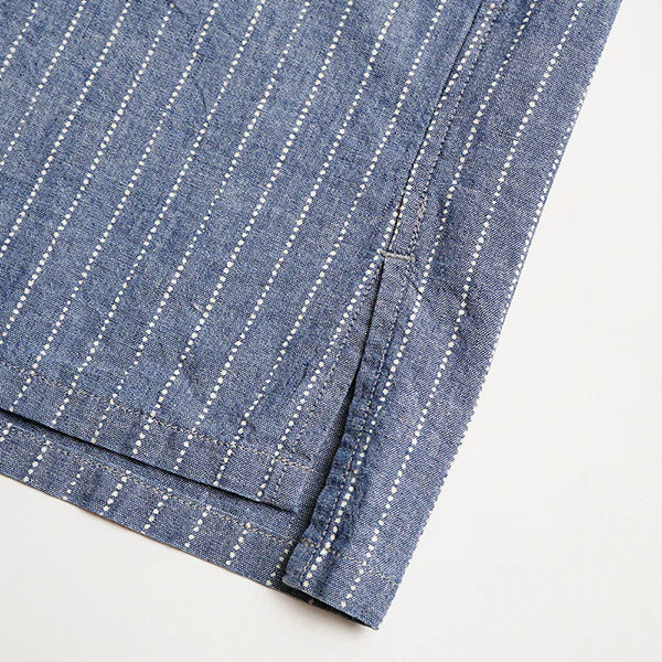 OPEN COLLAR SHIRT WABASH DUNGAREE / INDIGO - Image 5