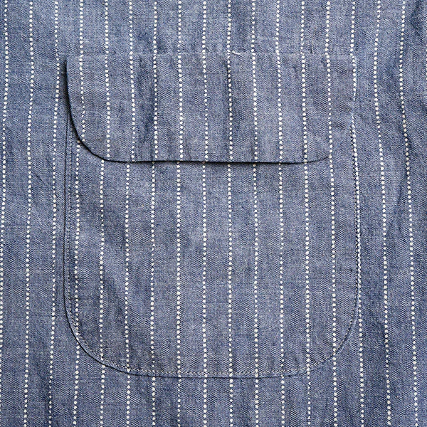 OPEN COLLAR SHIRT WABASH DUNGAREE / INDIGO - Image 6