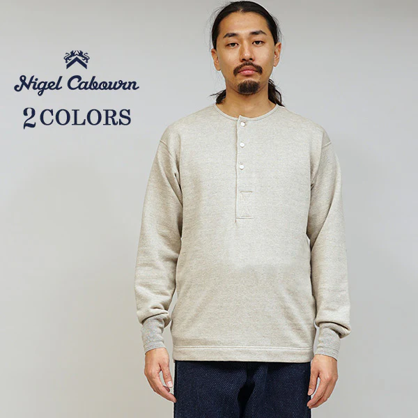OX'ED SILVER / BLACKSMITH HENLEY NECK SHIRT