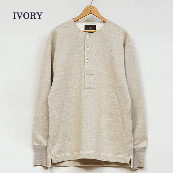OX'ED SILVER / BLACKSMITH HENLEY NECK SHIRT - Image 2