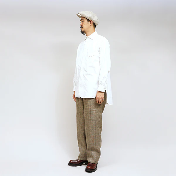 OX'ED SILVER / ENGINEER SHIRT COTTON PIN OX / OFF WHITE - Image 12