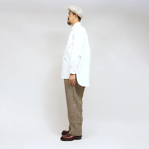 OX'ED SILVER / ENGINEER SHIRT COTTON PIN OX / OFF WHITE - Image 13