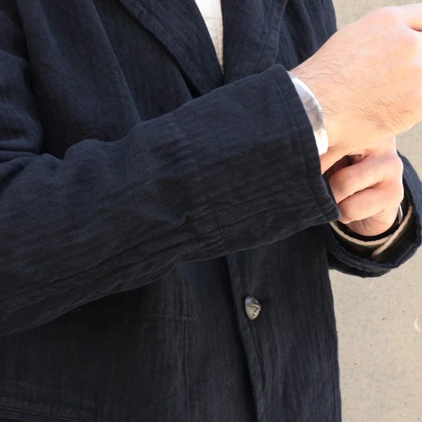 OX'ED SILVER / FIREMAN JACKET HERRINGBONE / INDIGO - Image 16