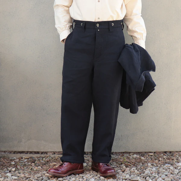 OX'ED SILVER / FIREMAN PANT HERRINGBONE / INDIGO