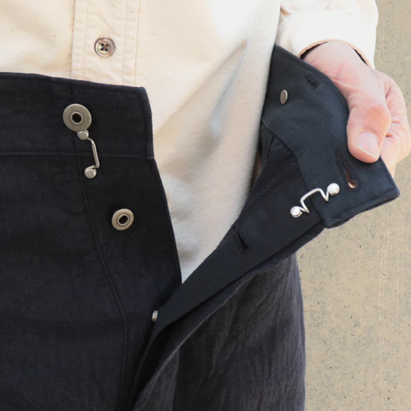 OX'ED SILVER / FIREMAN PANT HERRINGBONE / INDIGO - Image 15