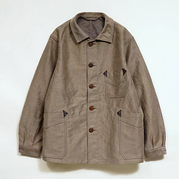 OX'ED SILVER / FISHERMAN JACKET KURE KAKISHIBU / DARK BROWN - Image 2