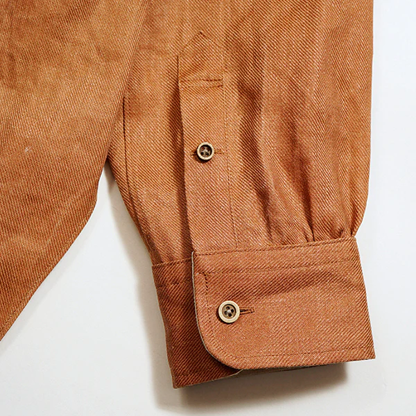 OX'ED SILVER / FISHERMAN SHIRT KAKISHIBU LINEN / BROWN - Image 6
