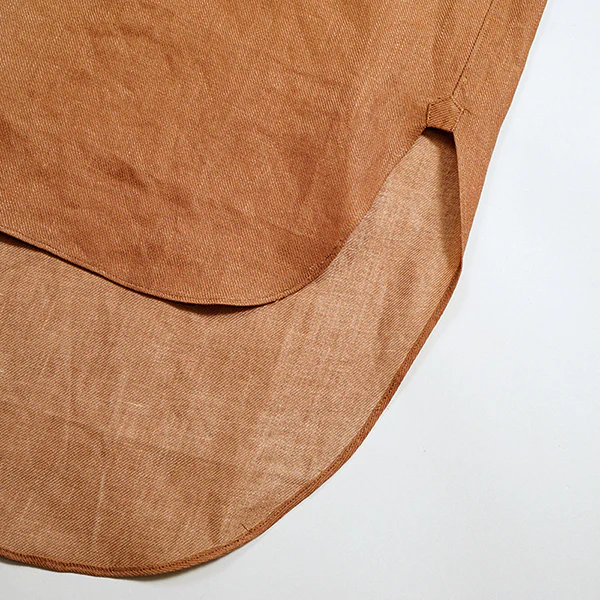OX'ED SILVER / FISHERMAN SHIRT KAKISHIBU LINEN / BROWN - Image 7