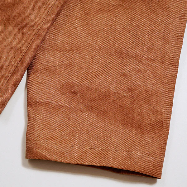 OX'ED SILVER / FISHERMAN ZIP UP SHIRT KAKISHIBU LINEN / BROWN - Image 7