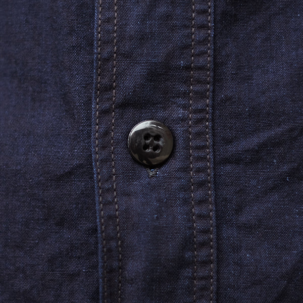 PEACE VALLEY SHORT SLEEVE SHIRT / 6oz INDIGO CHAMBRAY / NAVY - Image 6