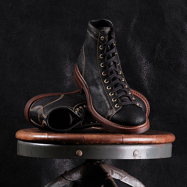 LIMITED EDITION MONKEY BOOTS / HOKKAIDO EZO BEAR HIDE / BLACK - Image 8