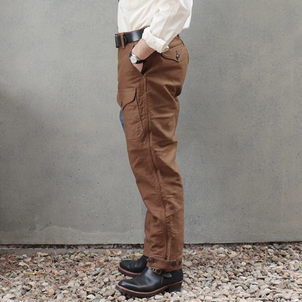 S-8 AVIATORS TROUSERS / ORIGINAL HIGH DENSITY JUNGLE CLOTH / SEPIA BROWN - Image 2