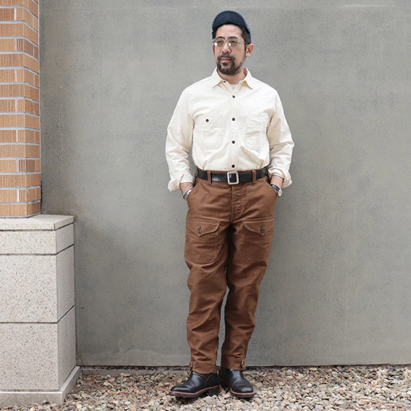 S-8 AVIATORS TROUSERS / ORIGINAL HIGH DENSITY JUNGLE CLOTH / SEPIA BROWN - Image 4
