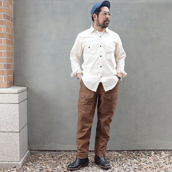 S-8 AVIATORS TROUSERS / ORIGINAL HIGH DENSITY JUNGLE CLOTH / SEPIA BROWN - Image 5