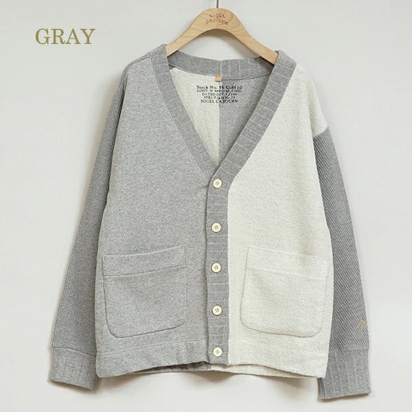 SALE / ARMY CREW JERSEY MIX CARDIGAN - Image 3