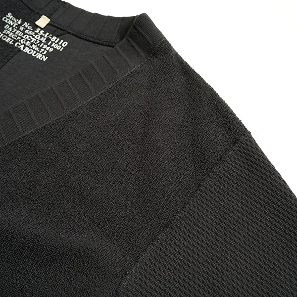 SALE / ARMY JERSEY MIX CARDIGAN / BLACK - Image 5