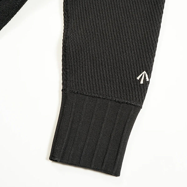 SALE / ARMY JERSEY MIX CARDIGAN / BLACK - Image 8