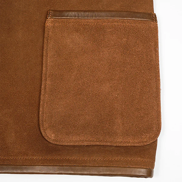 SALE / CAPTAIN VEST OIL VELOUR / BROWN - Image 6
