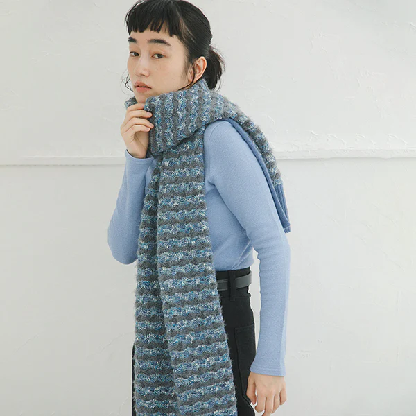 SALE / KNIT STOLE FANCY TWEED - Image 5