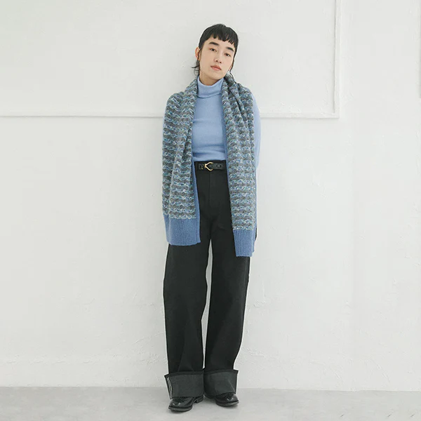 SALE / KNIT STOLE FANCY TWEED - Image 6