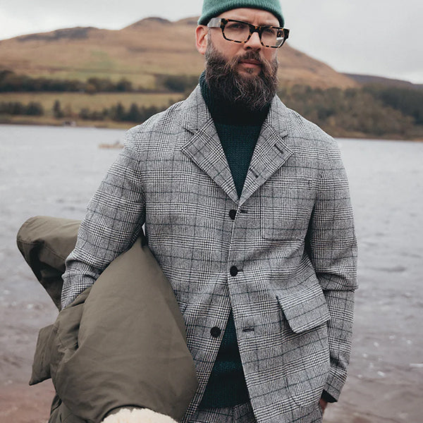 SALE / LE5 SANDY IRVINE JACKET CHECK / FOX BROTHERS FABRIC