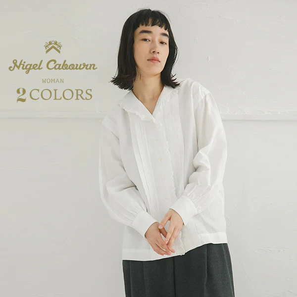 SALE / MARINE BLOUSE / COTTON LINEN