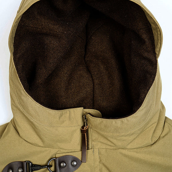 SALE / MOUNTAINEER DOWN JACKET / TASLAN NYLON × LEATHER - Image 5
