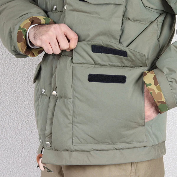 SASQUATCH DOWN JACKET / YARN-DYED KHAKI GREEN - Image 12