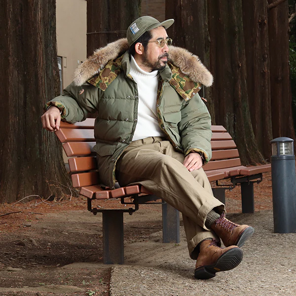 SASQUATCH DOWN JACKET / YARN-DYED KHAKI GREEN - Image 18