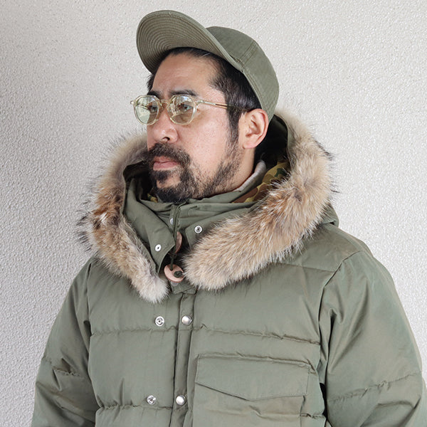 SASQUATCH DOWN JACKET / YARN-DYED KHAKI GREEN - Image 9