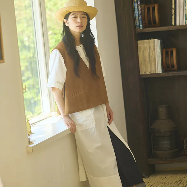 SHEEP SUEDE VEST / BROWN - Image 13